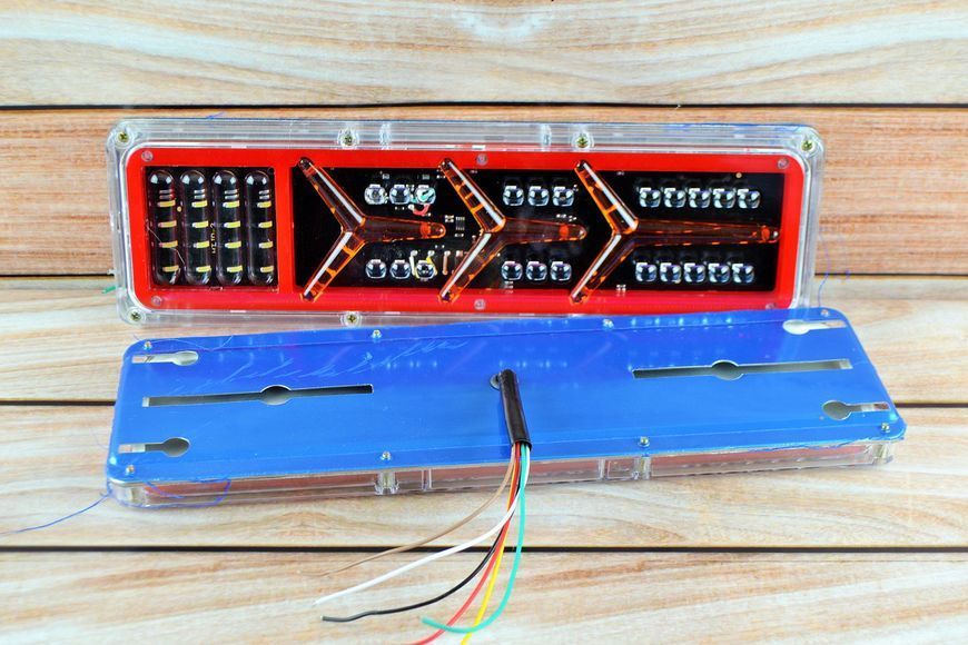 Фонарь LED задний 24V для Автомобильной техники, грузовиков (Бегущий поворотник) Lambo AL-00403 фото