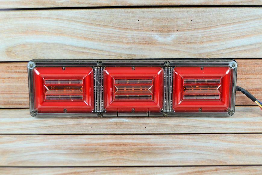 Фонарь LED задний 12 V к Автомобильной технике, грузовикам, 46х13 см (Межимный поворотник) Reap lamp 3x AL-00447 фото