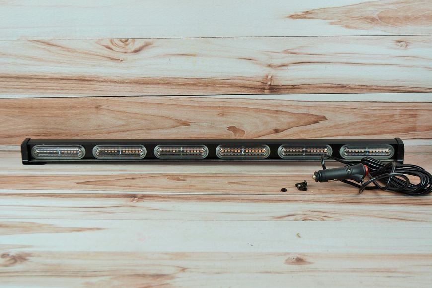 LED балка стробоскоп на крышу 90W, мигалка желтый свет, прикуриватель 12-24В (77см*5см*4см) AL-00487 фото