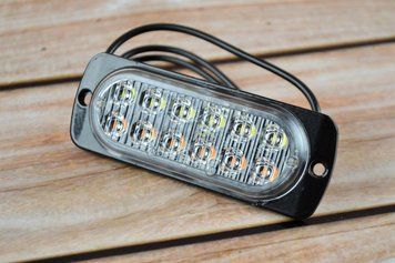 Стробоскоп LED 12 диодов 1 шт Yellow/White NEW (желтый + белый свет) AL-00556 фото