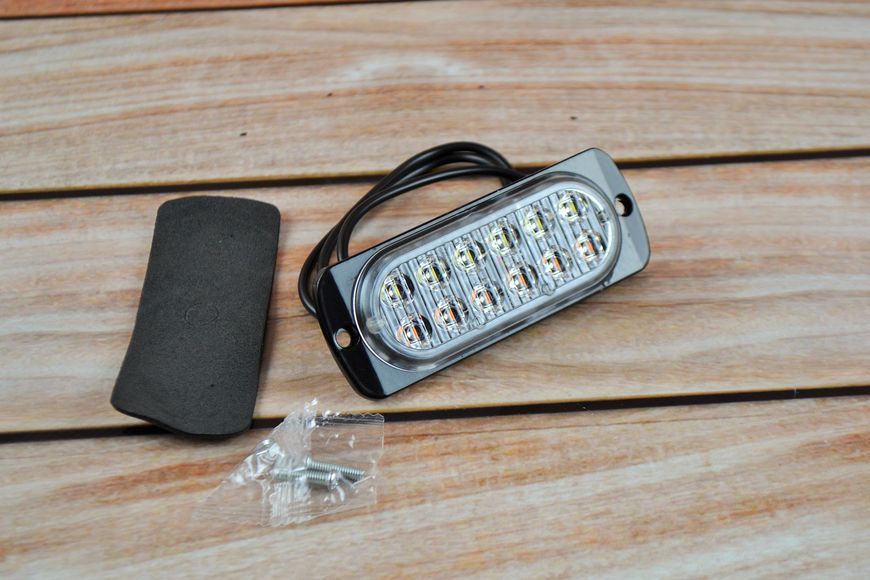Стробоскоп LED 12 диодов 1 шт Yellow/White NEW (желтый + белый свет) AL-00556 фото