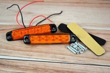 Габарит LED (NTK) 24v 6-ти диодный желтый( Усиленная влагозащита) AL-00328 фото