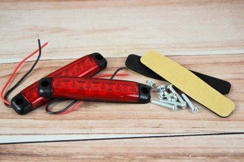 Габарит LED (NTK) 24v 6-ти диодный красный (Усиленная влагозащита) AL-00330 фото