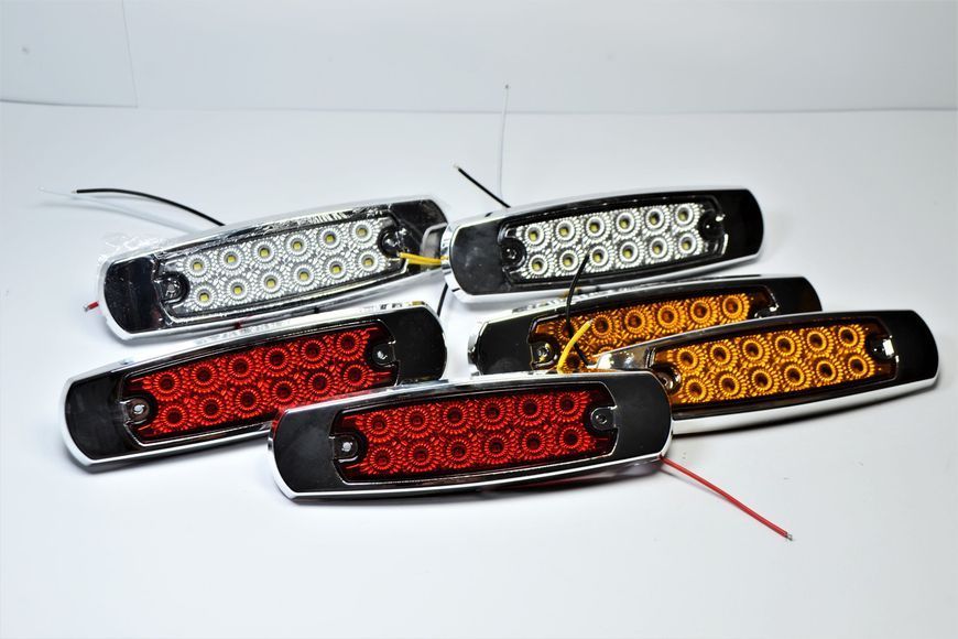 Габарит LED NTK красный 12-ти диодный 24Вольт AL-00291 фото