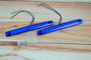 Габарит LED (NTK) 24v 12-ти диодный синий (17см) AL-00308 фото
