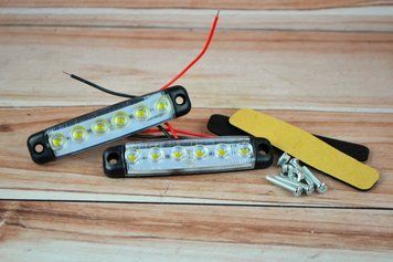 Габарит LED (NTK) 24V 6-ти диодный Белый (Усиленная влагозащита ) AL-00372 фото