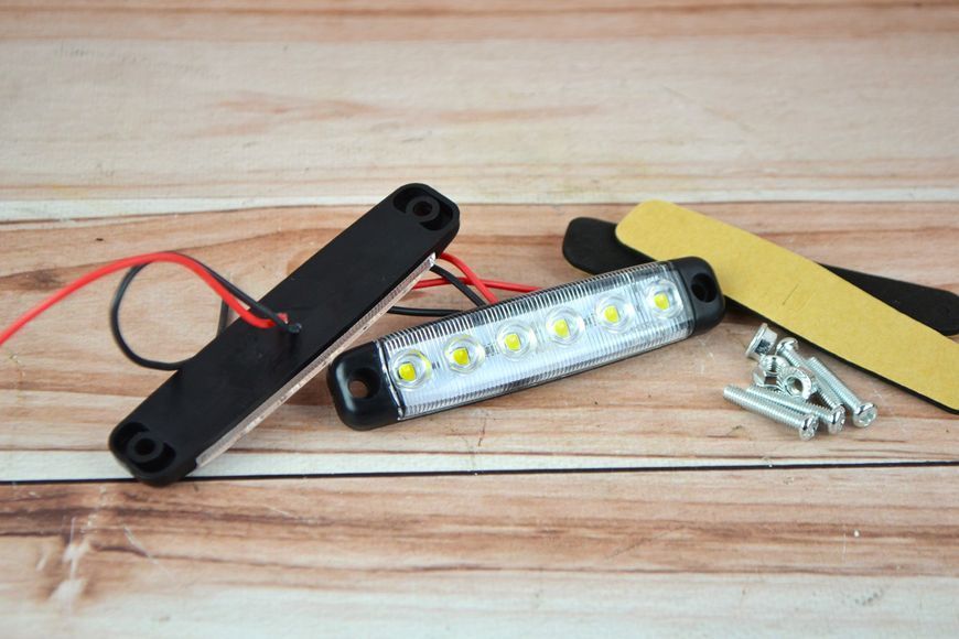 Габарит LED (NTK) 24V 6-ти диодный Белый (Усиленная влагозащита ) AL-00372 фото