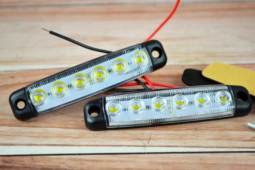 Габарит LED (NTK) 24V 6-ти диодный Белый (Усиленная влагозащита ) AL-00372 фото